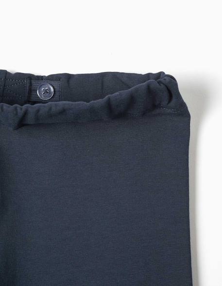 Leggings à coupe skinny en coton peigné Bleu foncé+Gris foncé+Rose+Vert clair 3 - vertbaudet enfant 