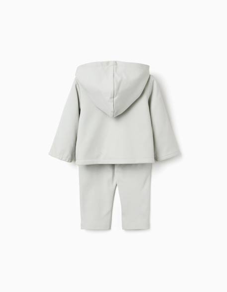 Ensemble 3 pièces en coton à rayures Vert clair 2 - vertbaudet enfant 