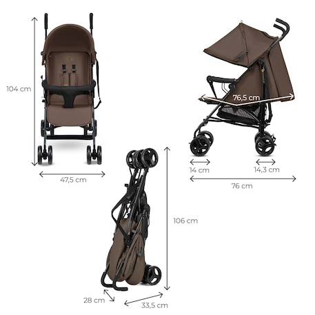 Poussette Parapluie TIK Légère 6,5 kg avec Position Allongée, Roues EVA Amorties et Pliage Compact Beige+Green+Grey+Marron 24 - vertbaudet enfant 