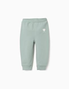 Bébé-Pantalon, jean-Pantalon en molleton avec doublure en coton peigné et imprimé cœur