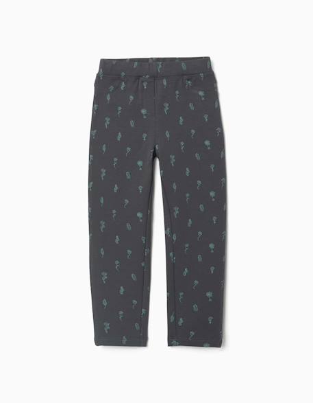 Jegging à coupe skinny en coton peigné avec imprimé floral  - vertbaudet enfant