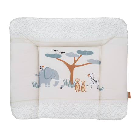 Matelas à langer imprimé Beige+Blanc - Étoiles LITTLE STARS+Blanc - Étoiles STERNENZAUBER+Blanc - gris / lapin miffy+Gris / pois+Vert pastel - woodland buddies 4 - vertbaudet enfant 