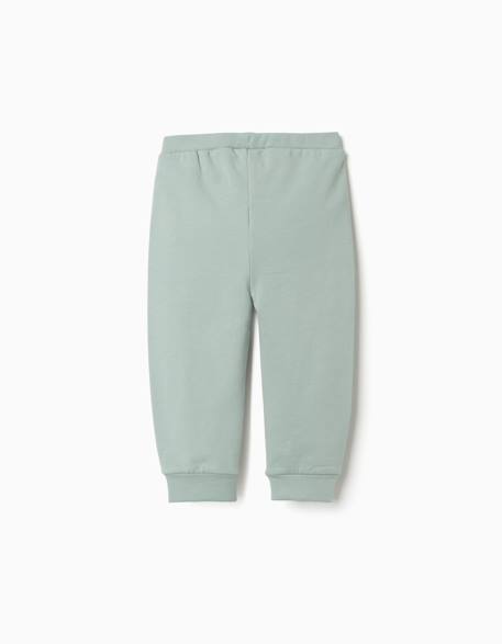 Pantalon en molleton avec doublure en coton peigné et imprimé cœur Bleu foncé+Vert 6 - vertbaudet enfant 