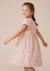 Robe manches courtes 100% coton fille Imprime fond rose 1 - vertbaudet enfant 