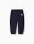 Pantalon en molleton avec doublure en coton peigné et imprimé cœur Bleu foncé+Vert 1 - vertbaudet enfant 