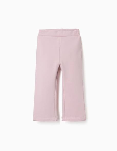Leggings évasé en coton peigné Bleu foncé+Mauve clair 5 - vertbaudet enfant 