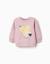Sweat en coton peigné avec cœurs imprimés Jaune+Mauve clair 5 - vertbaudet enfant 