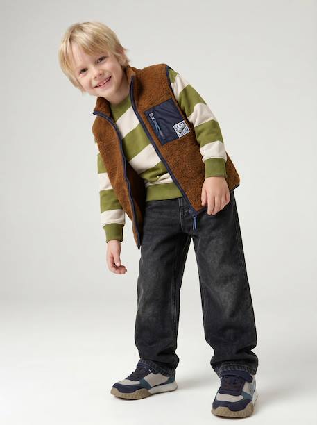Gilet sans manches garçon caramel+écru 5 - vertbaudet enfant 