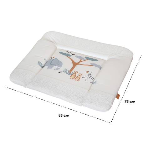 Matelas à langer imprimé Beige+Blanc - Étoiles LITTLE STARS+Blanc - Étoiles STERNENZAUBER+Blanc - gris / lapin miffy+Gris / pois+Vert pastel - woodland buddies 5 - vertbaudet enfant 