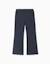 Jegging évasé en coton peigné Bleu foncé 1 - vertbaudet enfant 
