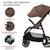 Poussette Canne TRIG 3, Légère, position allongée, pliable, harnais réglables, jusqu'à 25 kg Beige+Gris+Marron+Noir 17 - vertbaudet enfant 