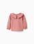 T-shirt en coton à manches longues avec volants Rose 1 - vertbaudet enfant 