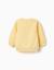 Sweat en coton peigné avec cœurs imprimés Jaune+Mauve clair 2 - vertbaudet enfant 