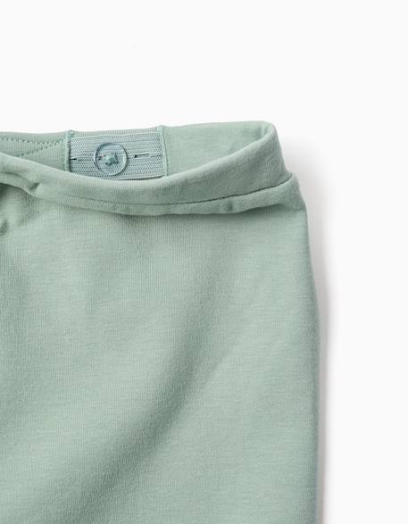 Pantalon en molleton avec doublure en coton peigné et imprimé cœur Bleu foncé+Vert 7 - vertbaudet enfant 