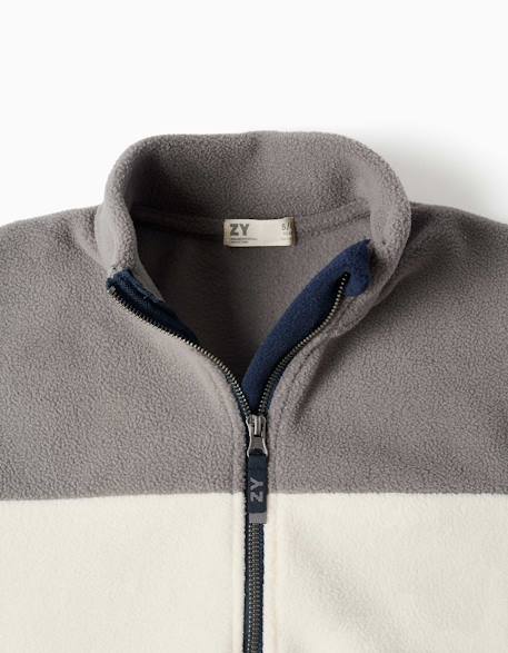 Veste en polaire à col montant Gris 3 - vertbaudet enfant 