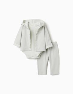 Ensemble 3 pièces en coton à rayures  - vertbaudet enfant