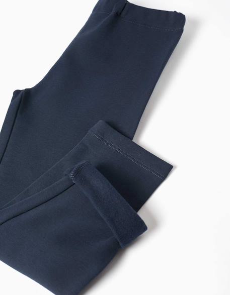 Leggings à coupe skinny en coton peigné Bleu foncé+Gris foncé+Rose+Vert clair 4 - vertbaudet enfant 