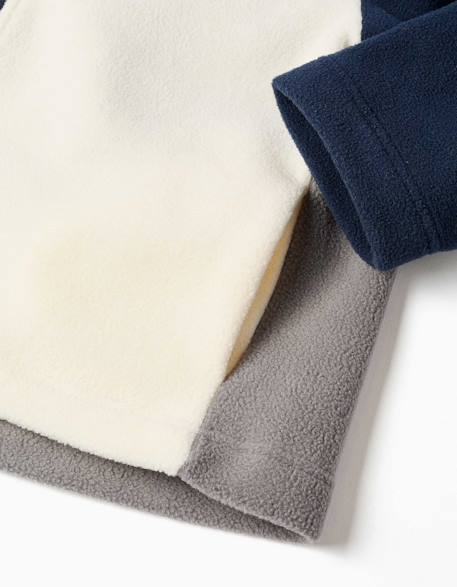 Veste en polaire à col montant Gris 4 - vertbaudet enfant 