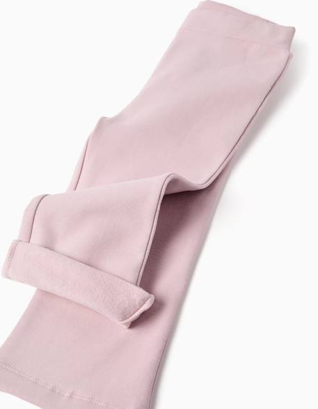 Leggings évasé en coton peigné Bleu foncé+Mauve clair 8 - vertbaudet enfant 