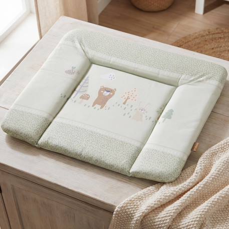 Matelas à langer imprimé Beige+Blanc - Étoiles LITTLE STARS+Blanc - Étoiles STERNENZAUBER+Blanc - gris / lapin miffy+Gris / pois+Vert pastel - woodland buddies 23 - vertbaudet enfant 