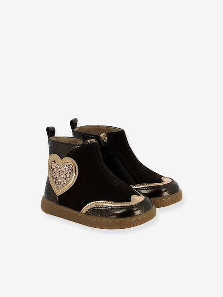 Boots Botty Love chocolat 1 - vertbaudet enfant 