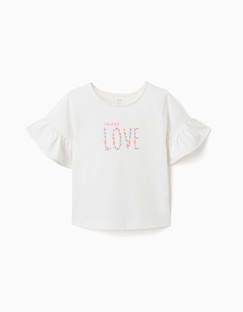 T-shirt en coton avec imprimé more love  - vertbaudet enfant