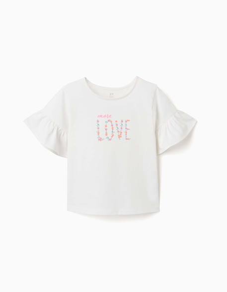 T-shirt en coton avec imprimé more love  - vertbaudet enfant