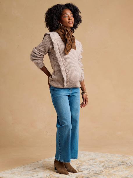 Pull grossesse et allaitement taupe 1 - vertbaudet enfant 