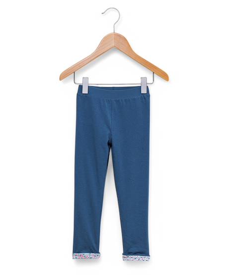Legging long réversible fille Bleu 1 - vertbaudet enfant 