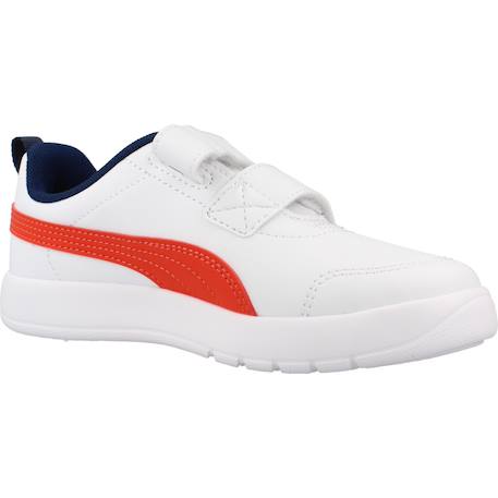 Baskets basses à scratch Blanc white+Puma blanc fierce rouge bleu 5 - vertbaudet enfant 