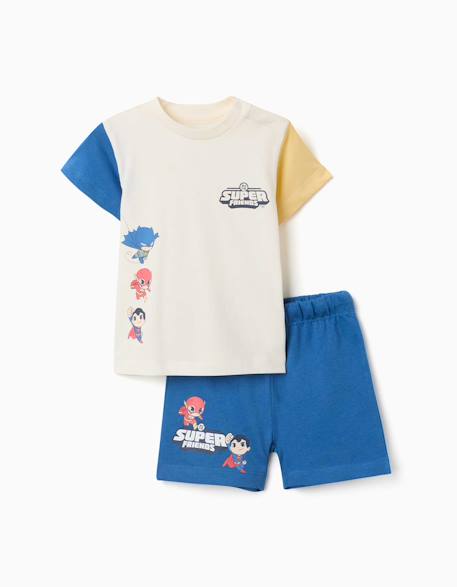 Bébé-Ensemble-T-shirt + short avec imprimé super friends