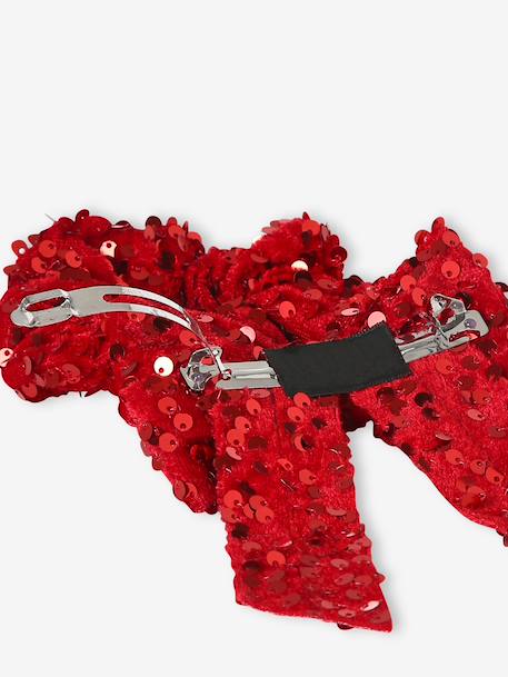 Barrette et chouchou à sequins rouge 4 - vertbaudet enfant 