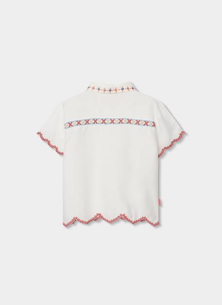 Chemise fille coton Blanc 4 - vertbaudet enfant 