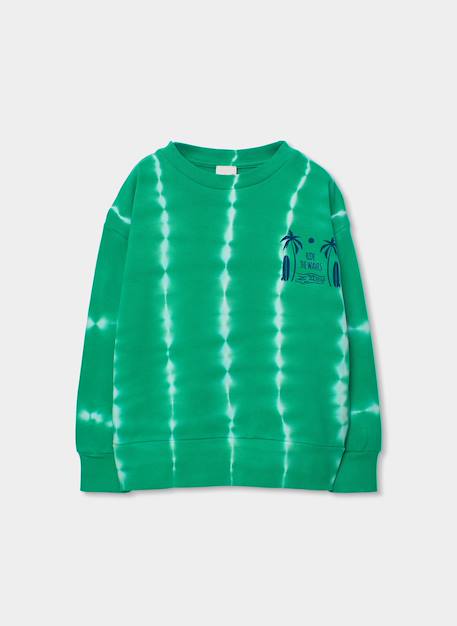 Sweat-shirt enfant en peluche Vert 2 - vertbaudet enfant 