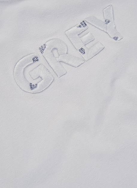 T-shirt fille avec lettres en maille Blanc 4 - vertbaudet enfant 