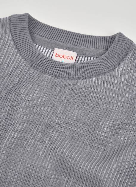 Pull en coton pour enfant Gris 4 - vertbaudet enfant 