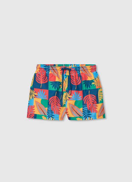 Maillot de bain garçon en tissu recyclé imprimé Orange 1 - vertbaudet enfant 