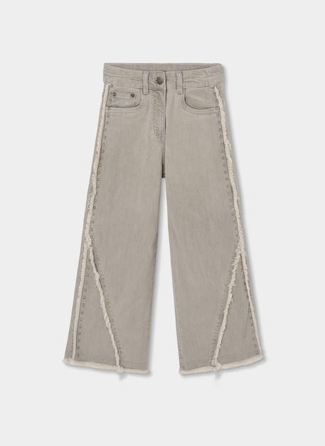 Pantalon fille denim Gris 3 - vertbaudet enfant 