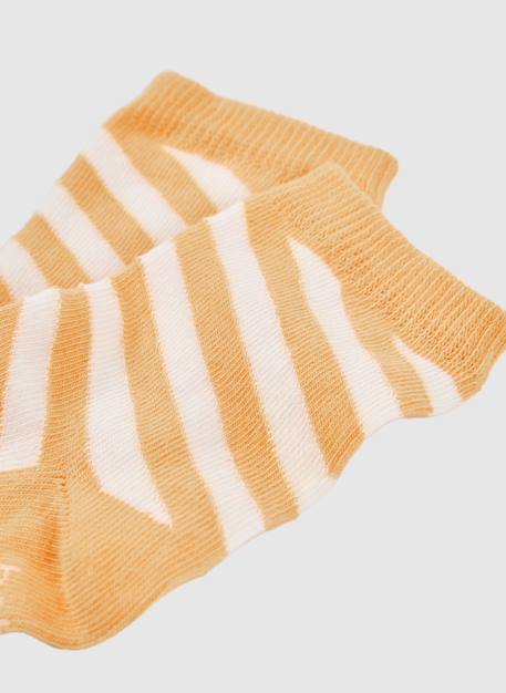 Lot de 3 paires de chaussettes en coton à rayures Jaune 3 - vertbaudet enfant 
