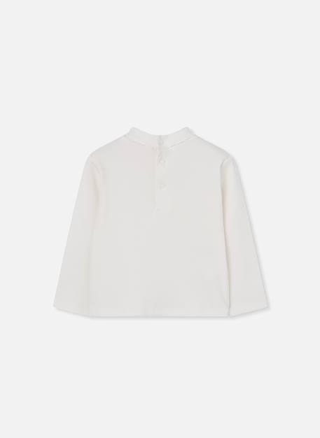 T-shirt fille en maille côtelée col roulé Blanc 4 - vertbaudet enfant 