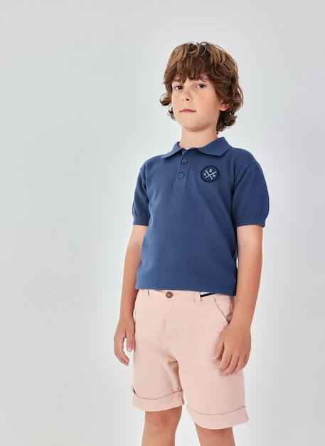 Bermuda garçon en coton Orange 1 - vertbaudet enfant 