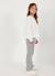 Legging fille maille imprimé fleurs Blanc 1 - vertbaudet enfant 