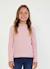 T-shirt fille en maille côtelée Rose 1 - vertbaudet enfant 