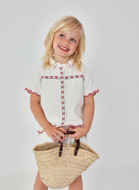 Chemise fille coton Blanc 2 - vertbaudet enfant 