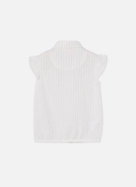Chemise fille en coton Blanc 3 - vertbaudet enfant 