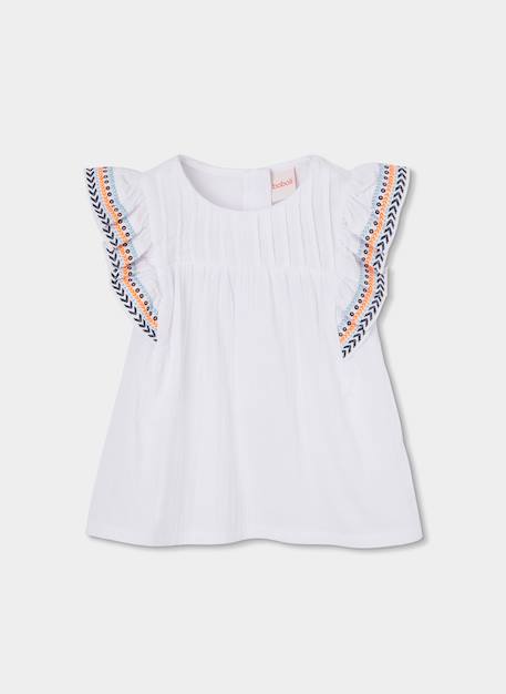 Blouse fille Blanc 2 - vertbaudet enfant 