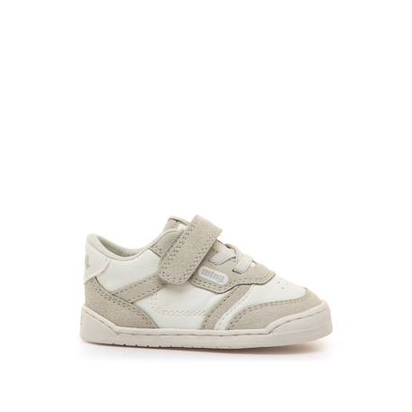 Sneakers filles synthétique fermeture adhésive barefoot Beige+White 3 - vertbaudet enfant 