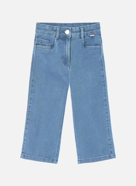 Pantalon fille en denim stretch Bleu 2 - vertbaudet enfant 