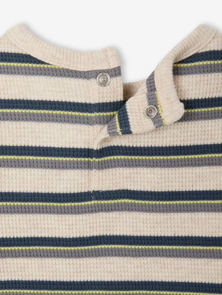 T-shirt manches longues bébé beige chiné 2 - vertbaudet enfant 
