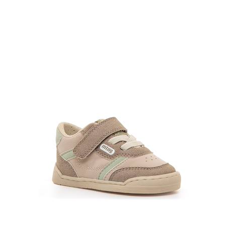 Sneakers filles synthétique fermeture adhésive barefoot Beige+White 2 - vertbaudet enfant 